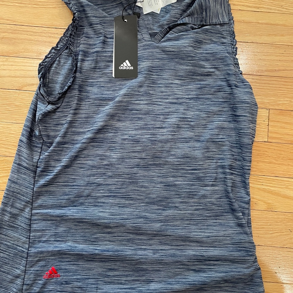 Adidas Heathered Navy Sleeveless Top